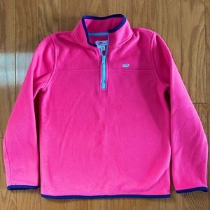 Girls Vineyard Vines 1/4 zip fleece pullover size Medium 10/12